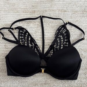 Victoria's Secret Black Strappy Lace Bra